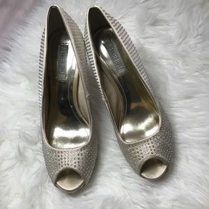JLo Bling Platformed Stiletto in Blush